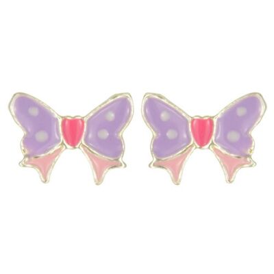 Ohrstecker lila/pink Schmetterling Schwalbenschwanz 925 Silber