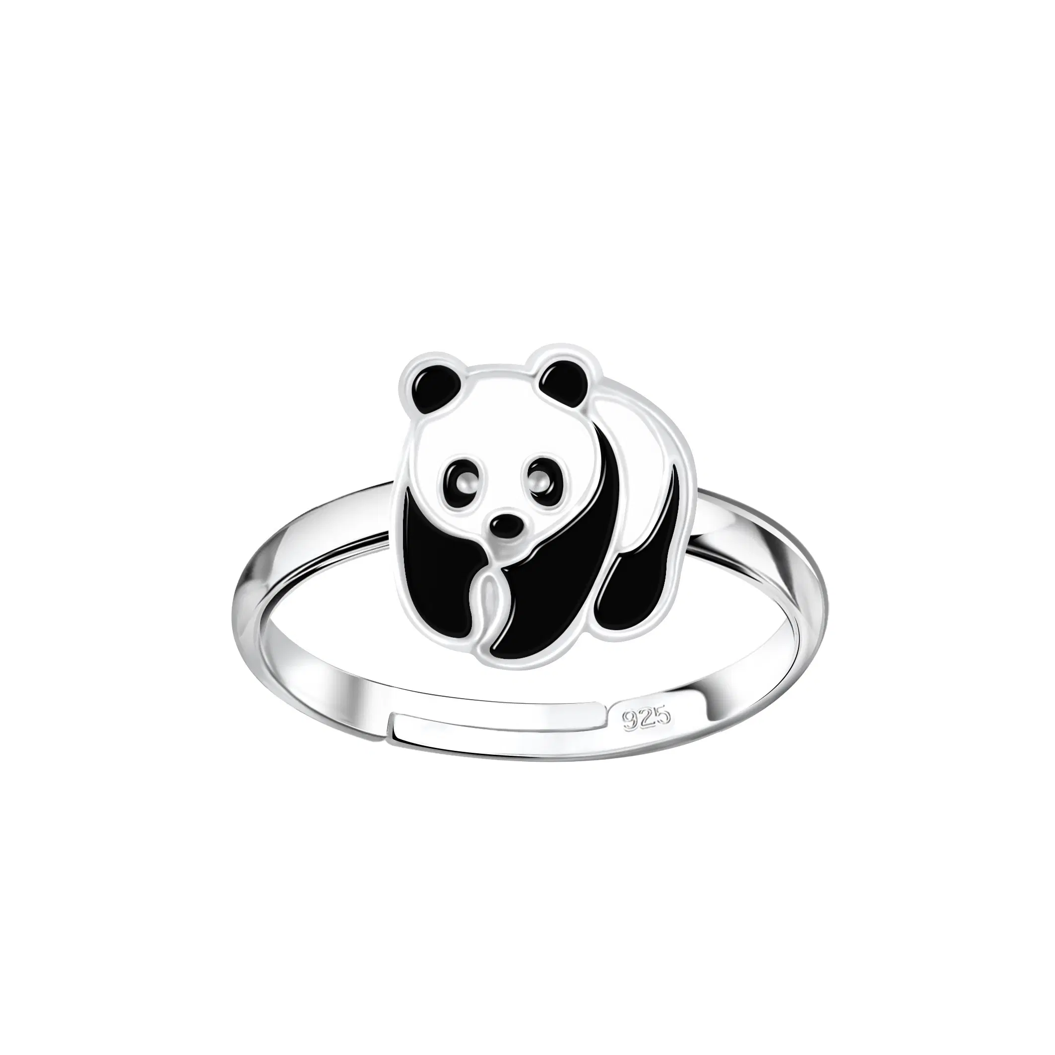 Buy wholesale Ring panda 925 silver e-coated