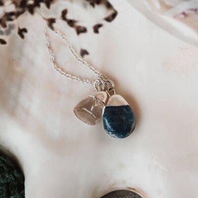 TWO SURPRISE GEMSTONES PENDANT // CALM, PROTECTION, LOVE