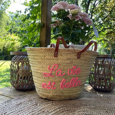 "Life is beautiful" basket