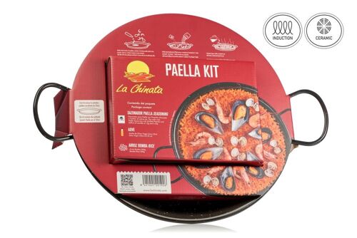 Compra Kit Paella con Paellera de 30 cm apta para vitrocerámica e inducción  al por mayor