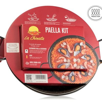Kit Paella con Paellera de 30 cm apta para vitrocerámica e inducción
