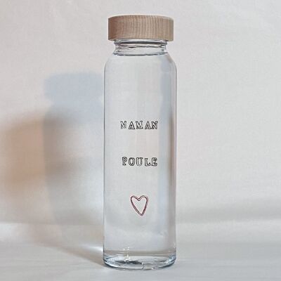 Glass bottle 0.25L Mother's Day - Maman Poule