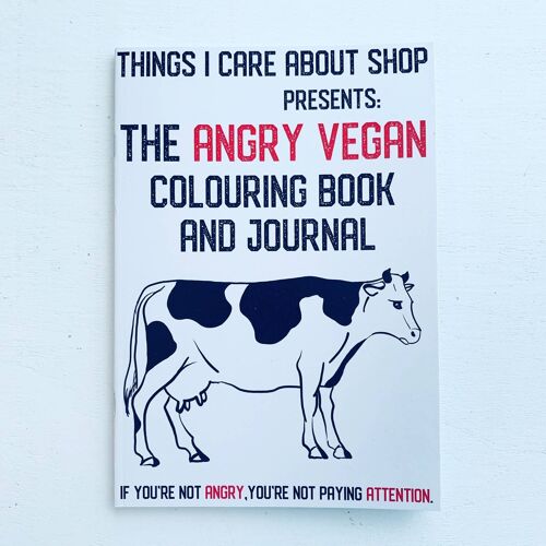 The Angry Vegan - Colouring Book and Journal for Adults