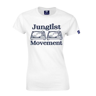 Junglist Movement Babe T-Shirt ( Navy/White )