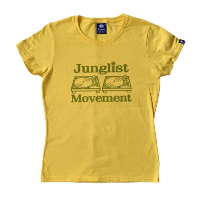 Junglist Movement Babe T-Shirt ( Green/Yellow )