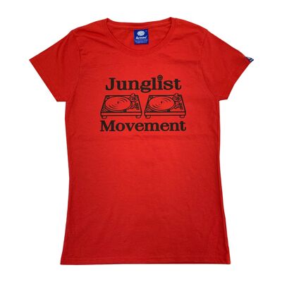 Junglist Movement Babe T-Shirt ( Black/Red )