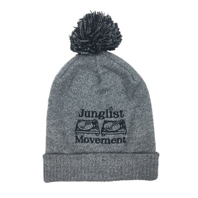 A.S. Embriodered Junglist Movement Snowstar Beanie Hat (Graphite Grey)