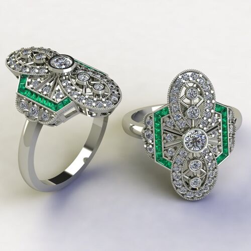 Diamond and emerald