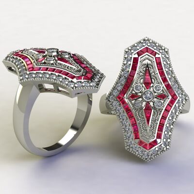Rubino e diamanti, SKU014
