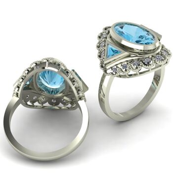 Topaze bleue et diamant 2