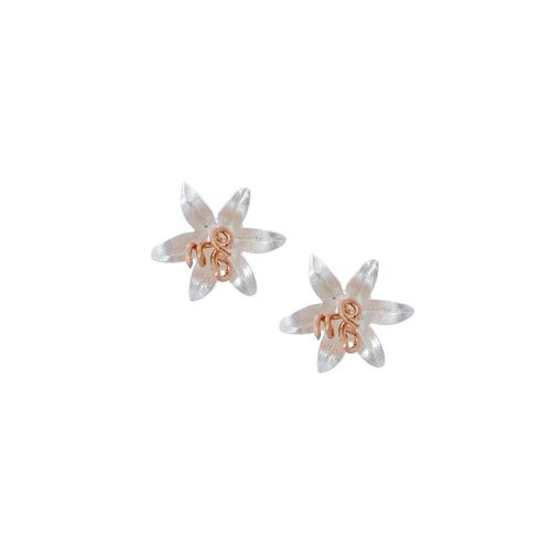 Sterling silver earrings with rose gold plate