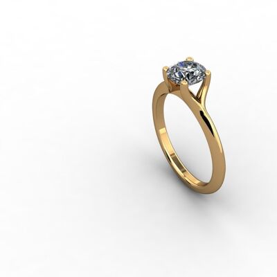 18Ct Solitaire Diamond Ring , 18ct rose , SKU357