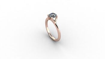 Bague en diamant solitaire 18 carats, rose 18 carats, SKU369 2