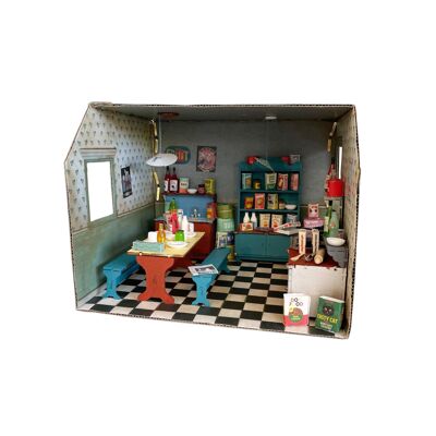 Casa de muñecas - Exhibición hecha a mano - La mansión del ratón
