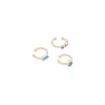 MUNUBELLE Boucle d'Oreille "Ocean Gold" (Ensemble)