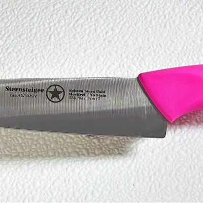 Coltello da cuoco Ergo con manico rosa