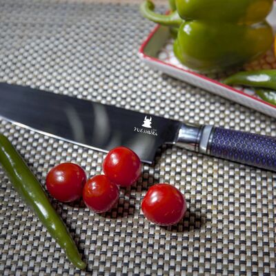 Cuchillo de chef Yukimura con revestimiento de titanio