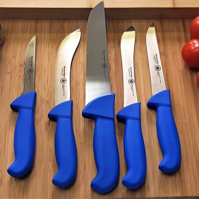 Butcher Knife Professional Set / Metzgermesser Set - Blue