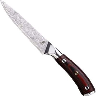 Hiroto Damascus Knife - 4" Paring Knife