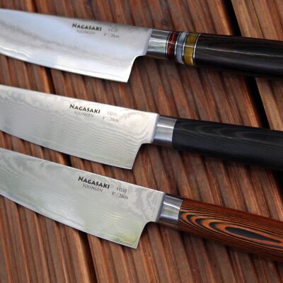 Couteau de chef Nagasaki Solingen 8"/20cm - marron