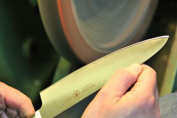 Couteau de chef Sternsteiger Damascus - acier damas japonais VG-10 - SPITZEN-STERN GOLD SERIES - marron 5