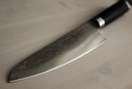 Sternsteiger Damascus Chef's knife - japanese damascus steel VG-10 - SPITZEN-STERN GOLD SERIES - black