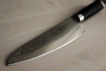 Couteau de chef Sternsteiger Damascus - acier damas japonais VG-10 - SPITZEN-STERN GOLD SERIES - noir 1