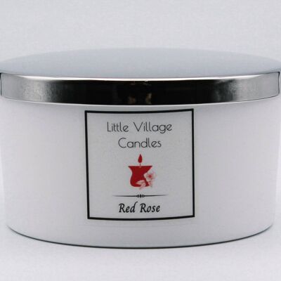 Red Rose 3 Wick Candle