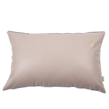 HOUSSE Coussin Ciel Cuir Camel Marron 40/60 cm 1