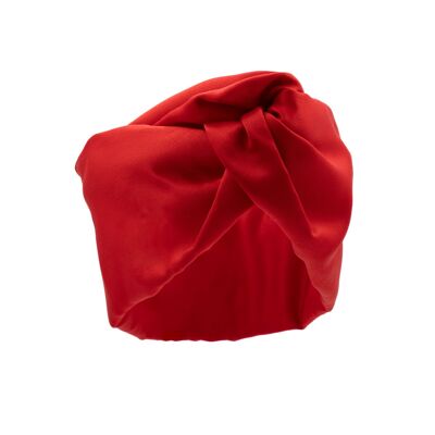 Red Duchess Satin Turban - Large