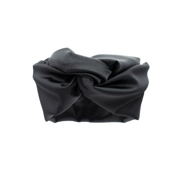 Turban Satin Duchesse Noir - Medium 2