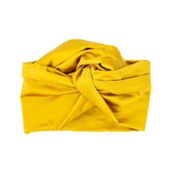 Turban Satin Duchesse Moutarde - Medium I 1