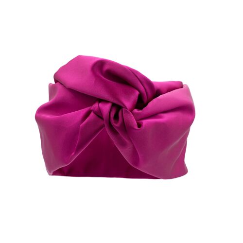 Turban Satin Duchesse Fuchsia - medium