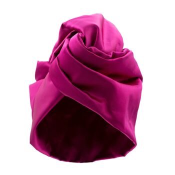 Turban Satin Duchesse Fuchsia - Large 1