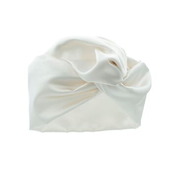 Turban Satin Duchesse Blanc Cassé - Medium 1