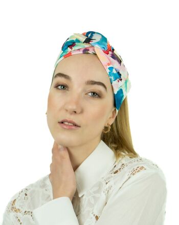 Turban Satin de soie Floral - Large 3