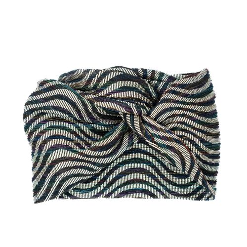 Turban Lurex Vagues Violettes - Large