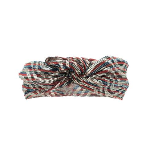 Turban Lurex Vagues Rouges - Medium