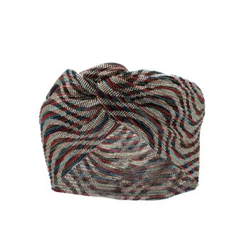 Turban Lurex Vagues Rouges - Large 1