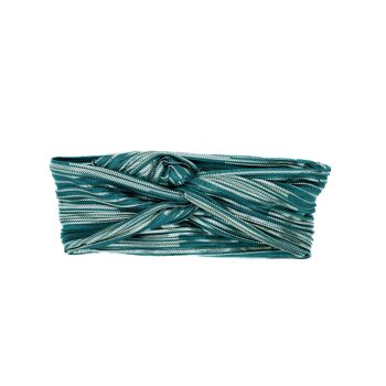 Turban Lurex Plissé Bleu - Small 2