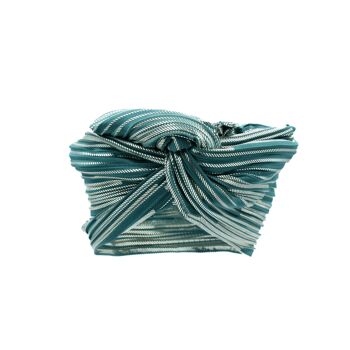 Turban Lurex Plissé Bleu - Small 4