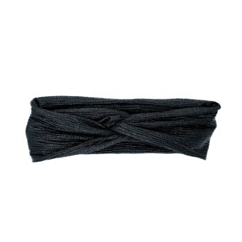 Turban Lurex Noir Brillant - Large 2