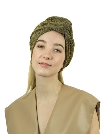 Turban Lurex Maille Dorée 3