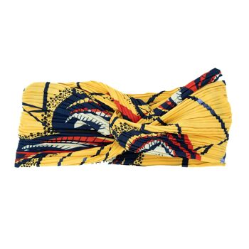 Turban Lurex Plissé Jaune Rio - Large 3