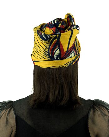 Turban Lurex Plissé Jaune Rio - Large 5