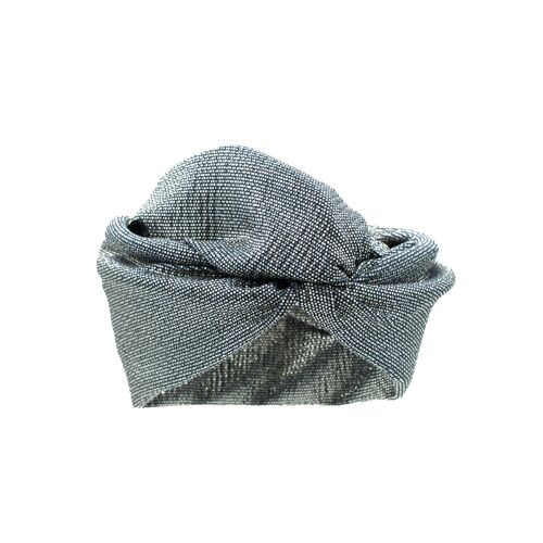 Turban Lurex Argenté - Large