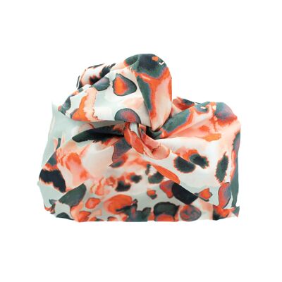 Turbante Colore Animalier Blu - Piccolo