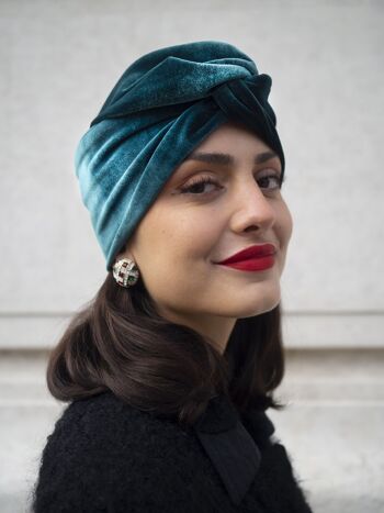 Turban Velours Vert - medium