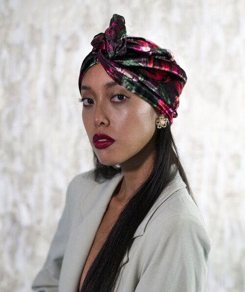 Turban Velours Floral - large